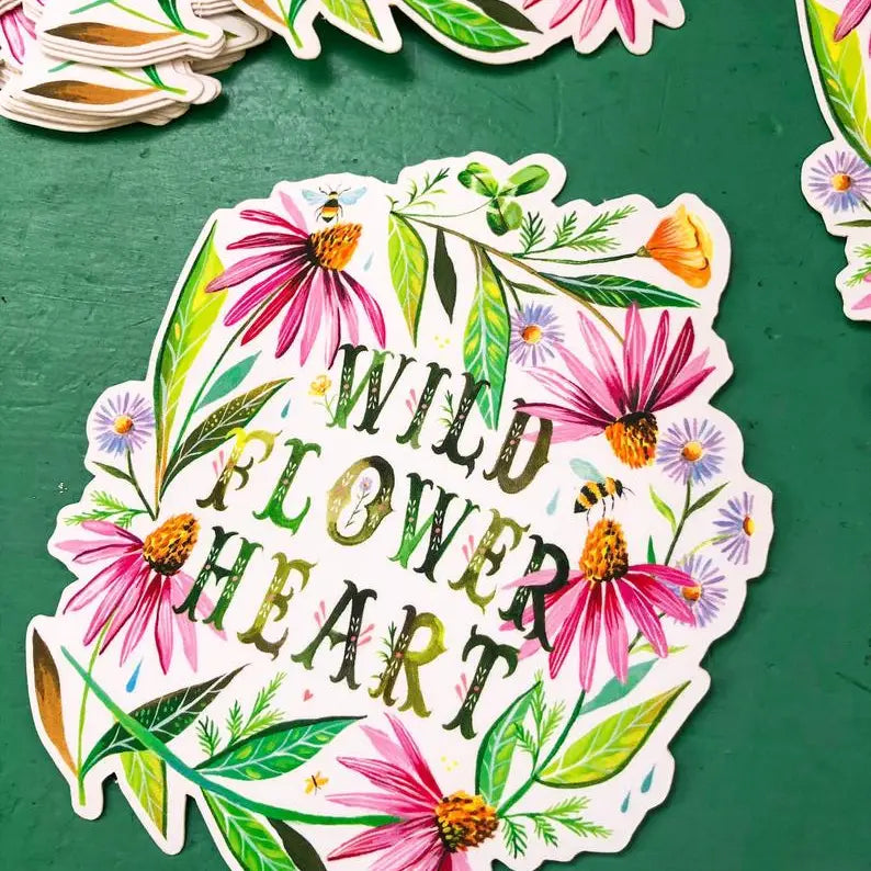 Wildflower Heart - Matte Sticker