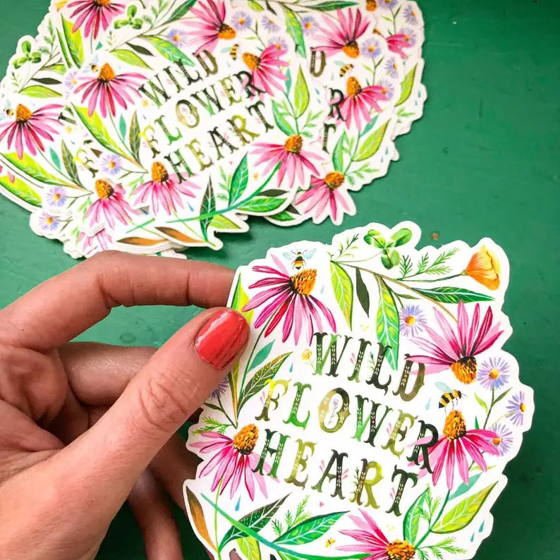 Wildflower Heart - Matte Sticker