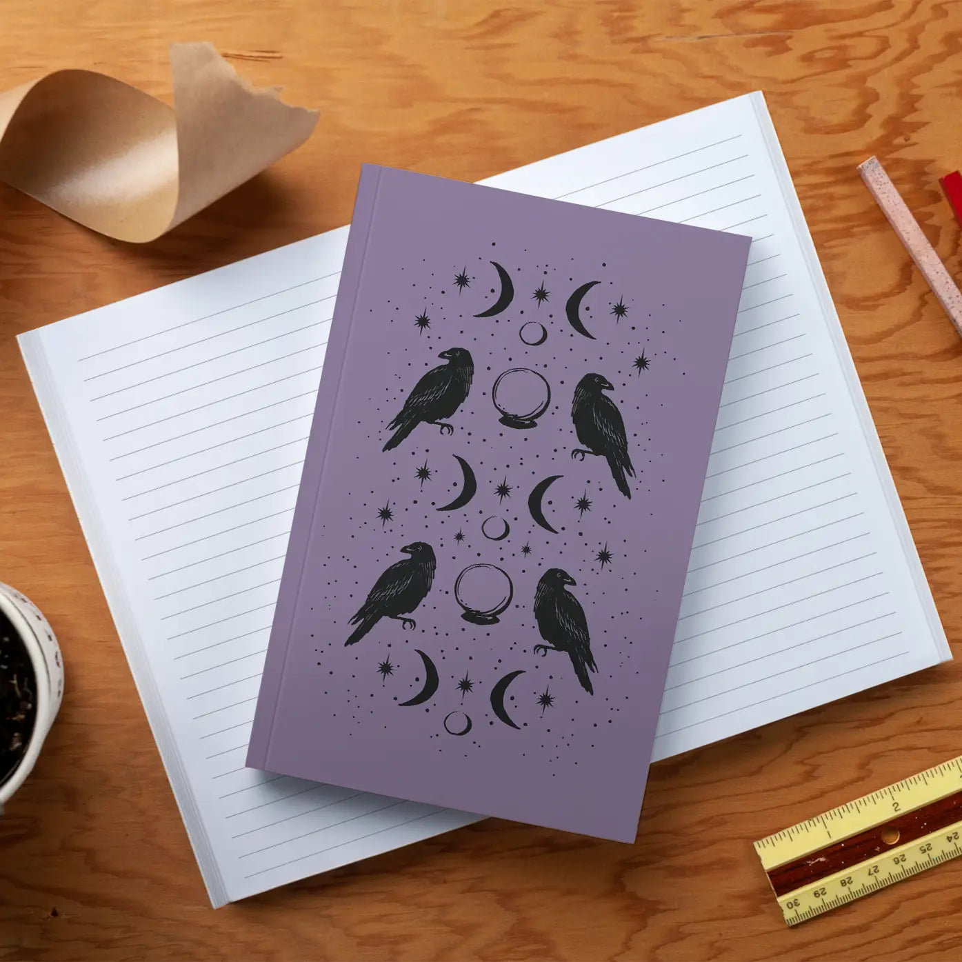 Raven of Fortune Layflat Journal Notebook