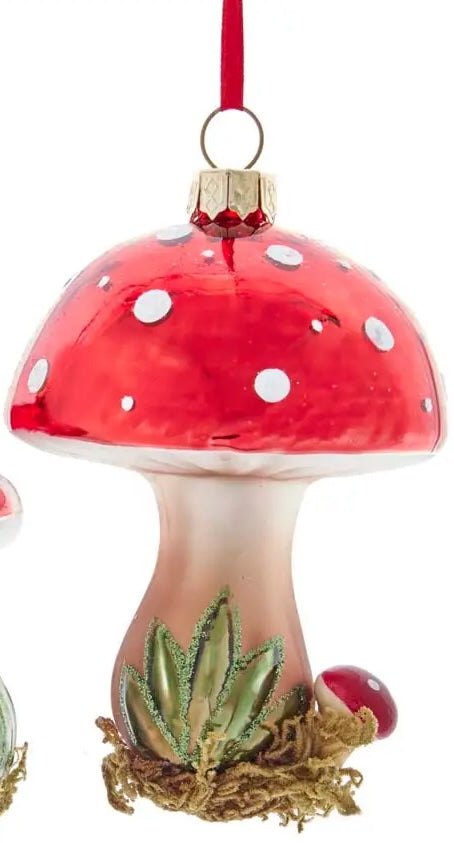 Glass Mushroom Ornament