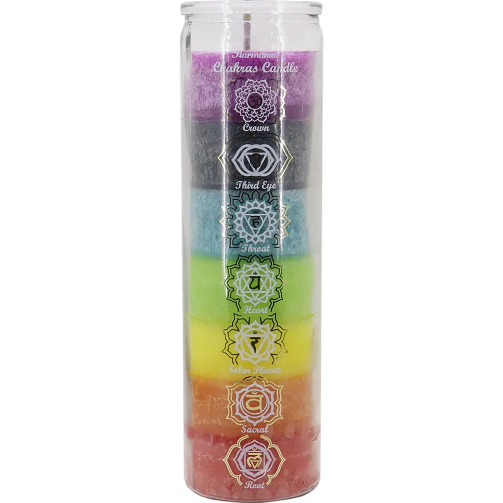 Chakra Glass Prayer Candle