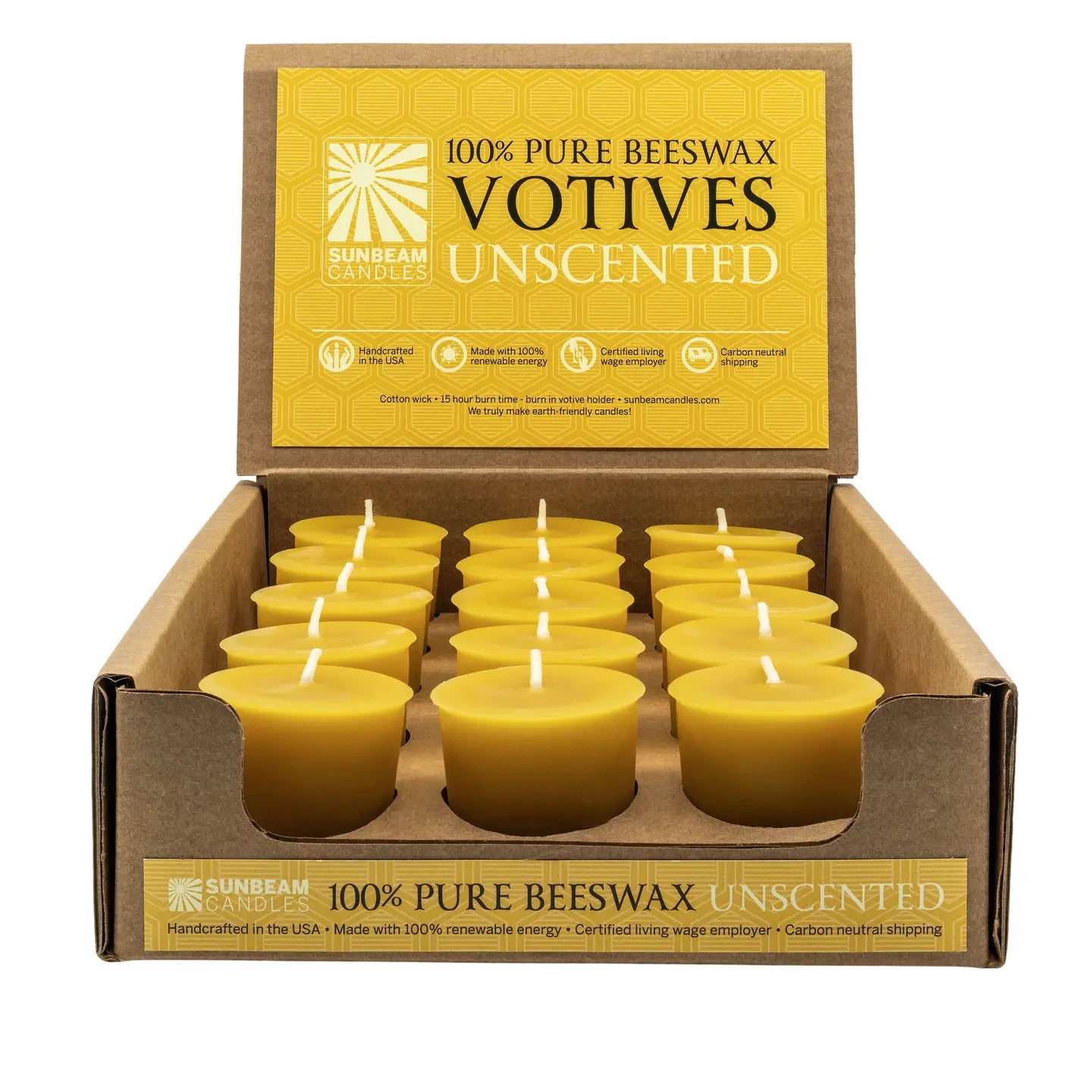 Beeswax Votives -Natural