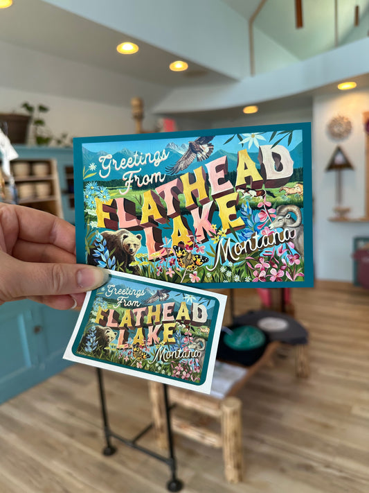 Flathead Lake Art Sticker