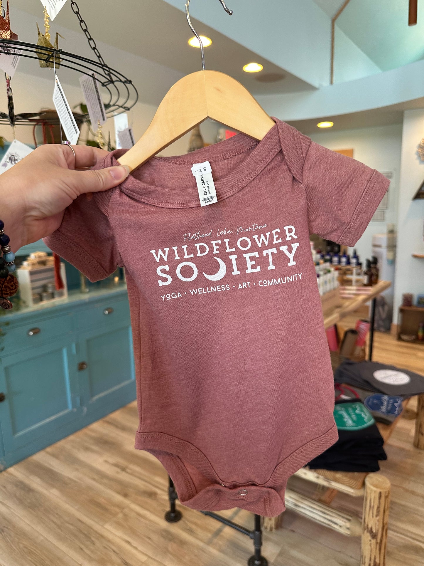 Wildflower Society Pink Baby Onesie